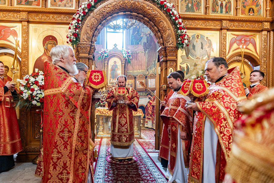 Божественная литургия в Преображенском соборе города Люберцы